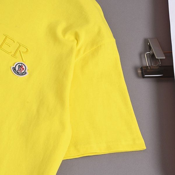 ☆超人気☆モンクレール 偽物 刺繍ロゴ コットン クルーネック Tシャツ moc39268
